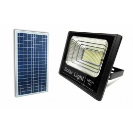 Faro led 200w pannello solare luce fredda crepuscolare telecomando
