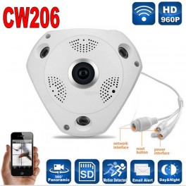 TELECAMERA VIDEOSORVEGLIANZA VR CAM PANORAMICA 3D 1.3MPX WIFI HD