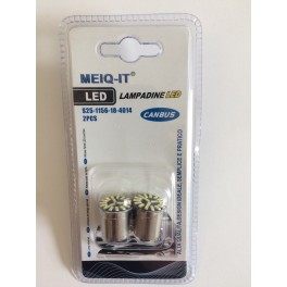 STOCK LAMPADINE LED CANBUS NO ERRORE 18 LED SMD 4014 S25 W5W LUCE BIANCA