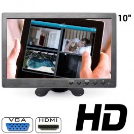 MONITOR 10.1 POLLICI LCD HDMI VGA FULL HD BNC PER AUTO PER VIDEOSORVEGLIANZA