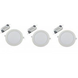 3 X PANNELLO LED TONDO DA SOFFITTO LUCE NATURALE 4200 K PLAFONIERA DA INCASSO