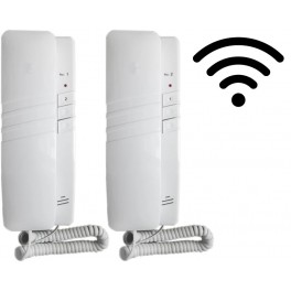 Citofono Interfono Wireless, 2 Canali, A Parete, Coppia di Cornette da Interno